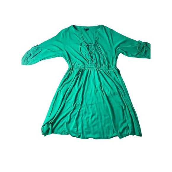 Torrid Mini Challis Lace-Up Shirt Dress - Size 1 (14/16) *** - Picture 2 of 10